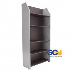 LIBRERO ABIERTO MARCA GCM 5 ENTREPA&Ntilde;OS 80X35X178 W/GRIS