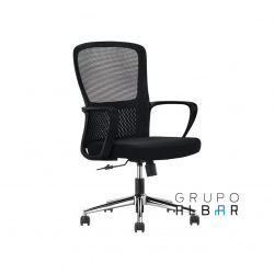 SILLA SECRETARIAL MARCA ALBAR LK-20NG NEGRA