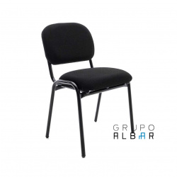 SILLA DE VISITA REFORZADA TELA NEGRA AB-400 ALBAR