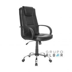 SILLON EJECUTIVO NEGRO ECONOMICO CON BRAZOS ECO-200 ALBAR