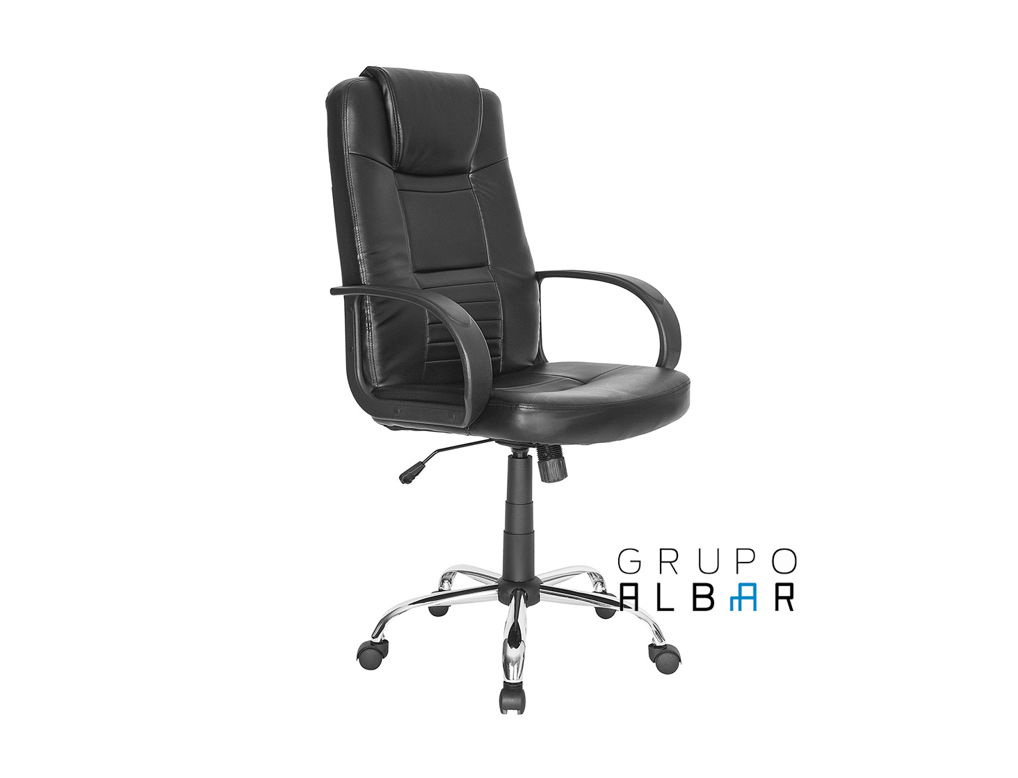 SILLON EJECUTIVO NEGRO ECONOMICO CON BRAZOS ECO-200 ALBAR