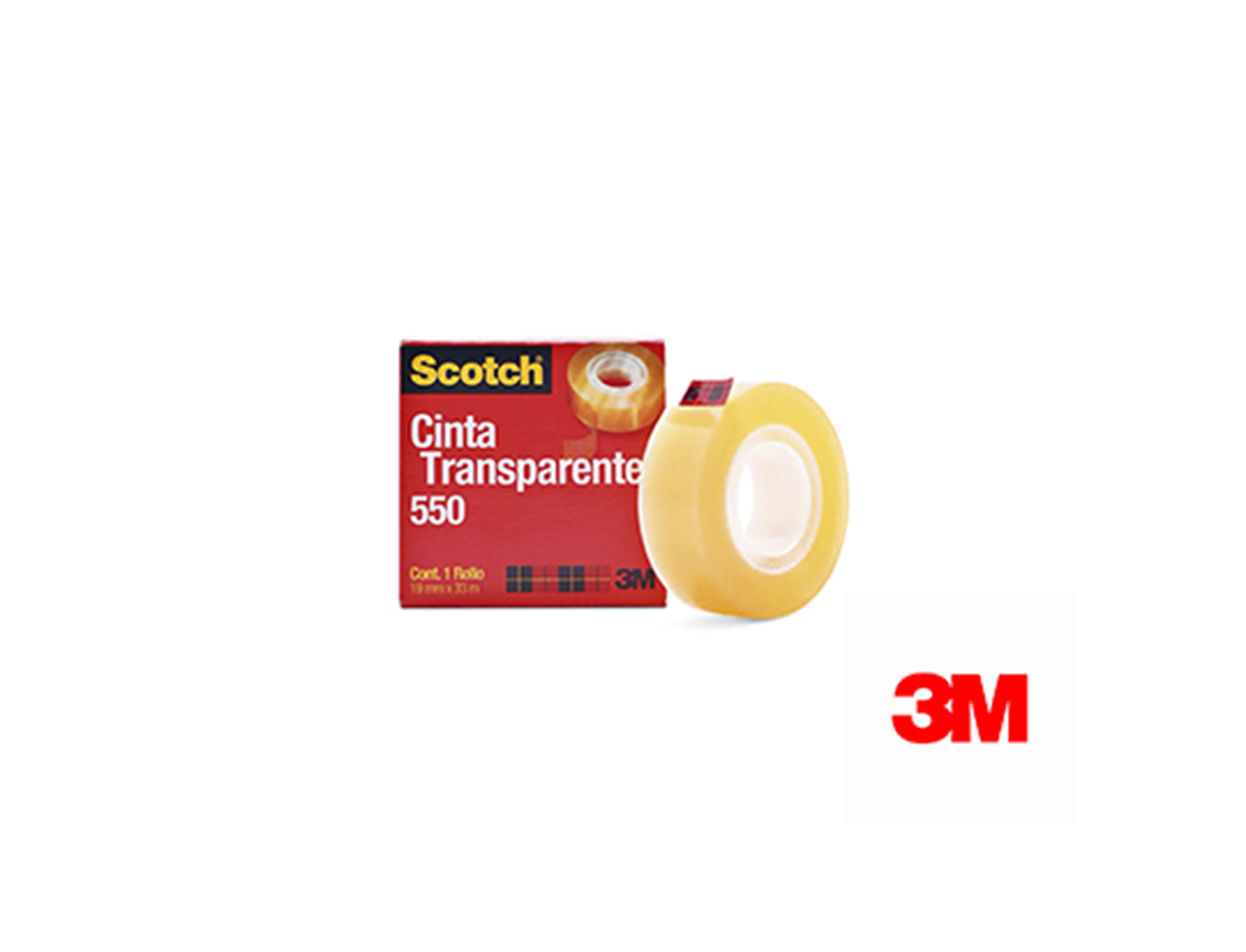 CINTA ADHESIVA TRANSPARENTE 550 19MMX33M 3M