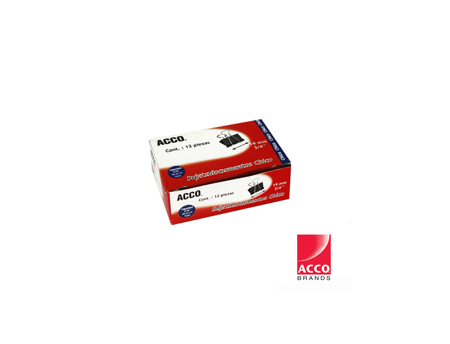 SUJETA DOCUMENTOS BINDER CHICO 3/4" 19MM  P2462 ACCO