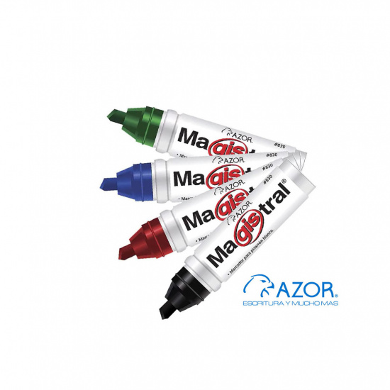 MARCADOR ALUMINIO PARA PIZARRON 4 COLORES MAGISTRAL AZOR