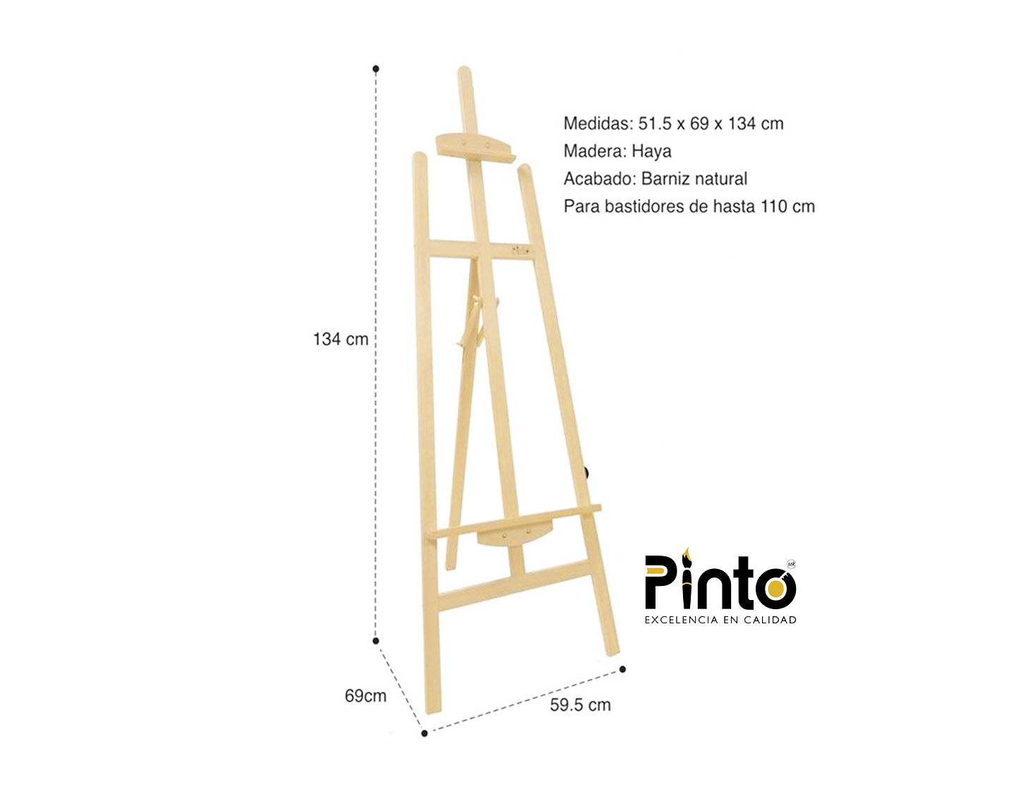 CABALLETE TIPO ESTUDIO PCE-2B PINTO