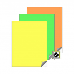ETIQUETA ADHERIBLE TAMA&Ntilde;O CARTA 100 PZS AMARILLO, VERDE O NARANJA