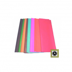 PAPEL CHINA 50X75 CM VARIOS COLORES PAQUETE 10 PZS