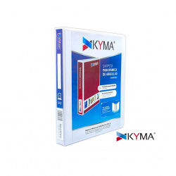 CARPPETA DE VINIL KYMA ESQUELA O 1" BLANCA