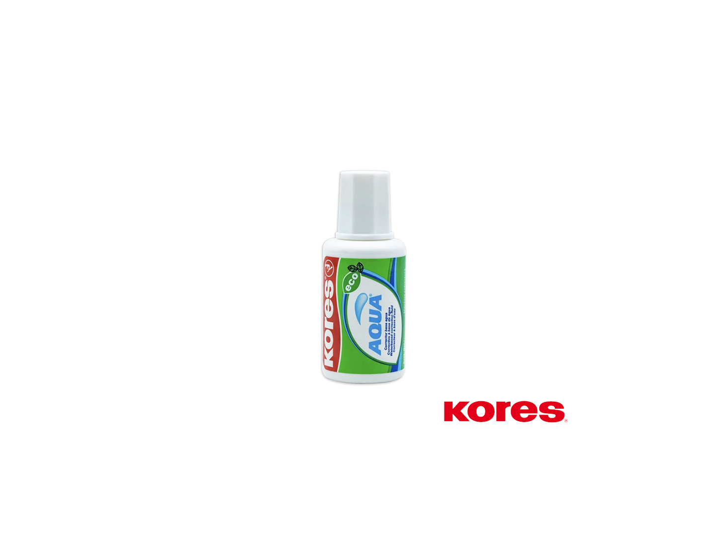 CORRECTOR LIQUIDO DE BROCHA 20ML BASE DE AGUA KORES
