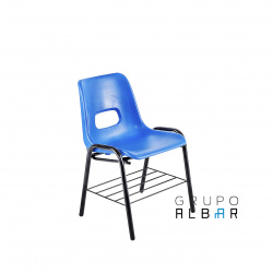 SILLA ESCOLAR PLASTICA AZUL TIPO CONCHA PL-13 ALBAR