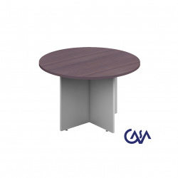 MESA REDONDA DE JUNTAS 120X120X100 WENGUE/GRIS CAMOSA