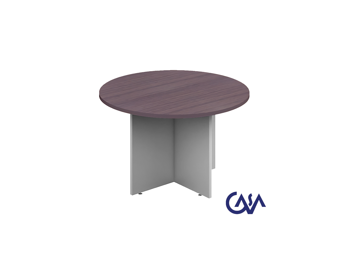 MESA REDONDA DE JUNTAS 120X120X100 WENGUE/GRIS CAMOSA